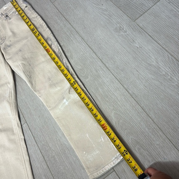 Rag & Bone Cate Mid-Rise Skinny Size 30 Moonshine JeansMetallic Silver Off White - Picture 4 of 16